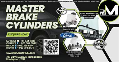 Master Brake Cylinders Stocked for Major bakkie brands