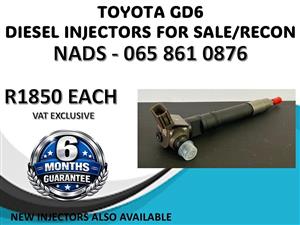 TOYOTA GD6 DIESEL INJECTORS FOR SALE / RECON WITH WARRANTY DESPATCH