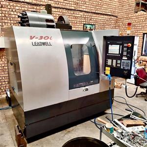 CNC milling machine with tooling