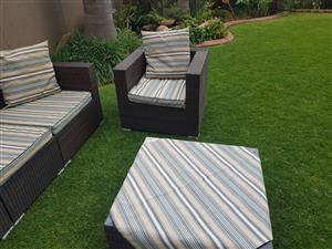 7 piece garden set with cushions 