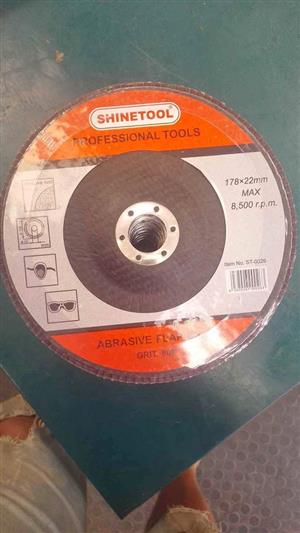SHINE TOOLS BRAND NEW FLAPPER DISCS 178X22 #60 #80 #100 grit available