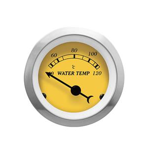 Autogauge 52mm Water Temperature Gauge (Yellow Face)