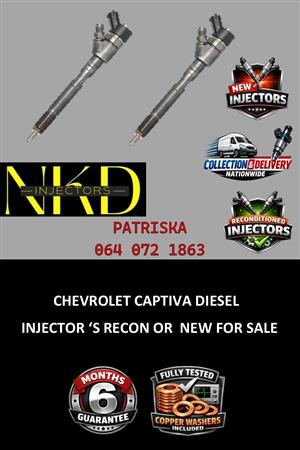 INJECTORS REPLACEMENT -NEW AND RECON UNITS FOR CHEVROLET CAPTIVA 