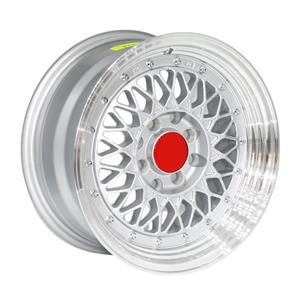 14″ 724 4/100 & 4/114 Silver Machine Lip Alloy Wheels