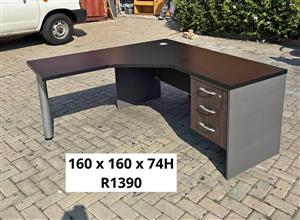 OFFICE LSHAPE DESK WITH DRAWERS