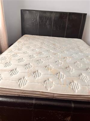Queen size bed and mattress