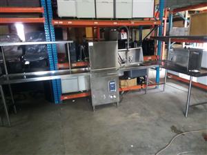 Complete Industrial Dishwasher and Sink and Sides