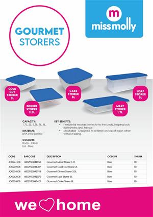 Miss Molly Gourmet Storers – BPA-Free, Stackable & Airtight Seal