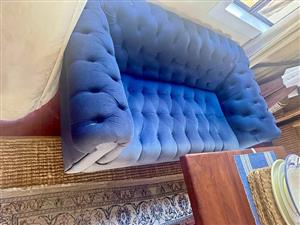 Chesterfield blue couch