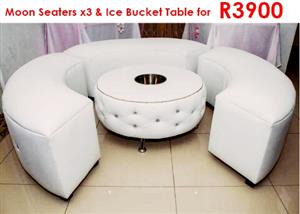 Moon Seaters & Ice Bucket Table