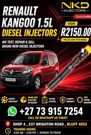 Next Level Kangoo 1.5L injectors diesel 