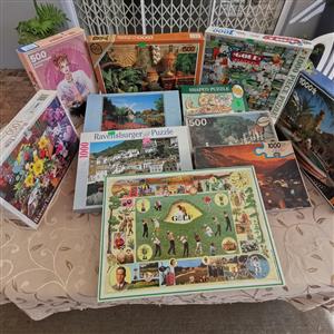 Jigsaw Puzzles 500 to 1500 piece Assorted .