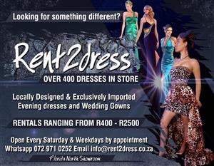 Evening dresses, Wedding gowns, Debutante gowns to hire