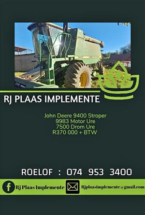 John deere 9400 Stroper