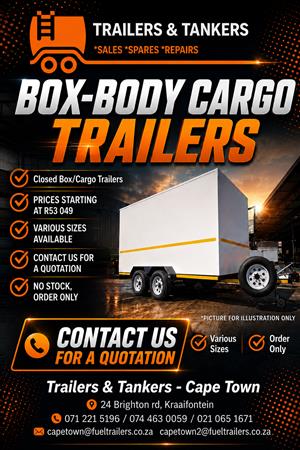 BOX BODY CARGO TRAILERS (VARIOUS)