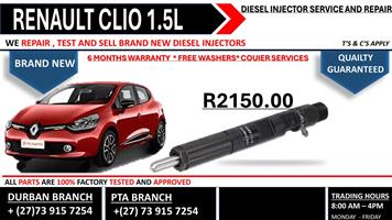 Renault Clio 1.5L Diesel Injectors 
