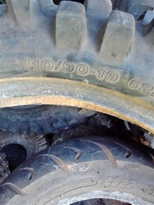 Tyre 110/90 x 19. Meyerton bike scrapyard new and secondhand spares.