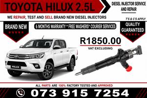 _Toyota_Hilux_2.5L_Diesel_Fuel_Injectors_On_Repair