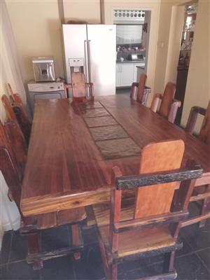 sleeper wood table and chairs