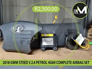 2018 GWM STEED 5 2.4 PETROL 4G69 COMPLETE AIRBAG SET MV0740
