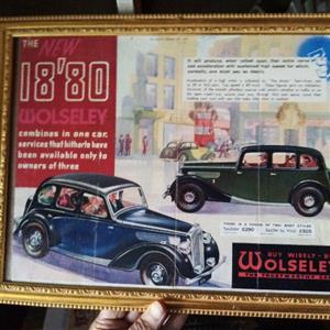 Wolseley 18`80, framed picture