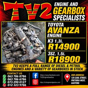 Toyota Avanza K3 1.3i Engine and 3SZ 1.5i Engine