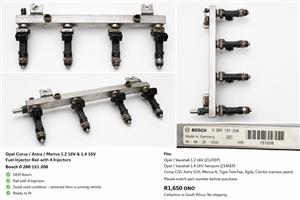 Genuine Bosch 1.2/1.4 Petrol Injector Rail Set - Opel/Chevrolet D/C - 0280151208