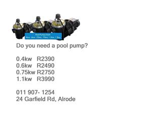 Pool Pumps 0.4kw to 1.1kw