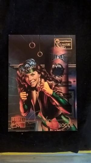 Rare Rogue Emotion Signature Series Card - 1995 Marvel Masterpieces