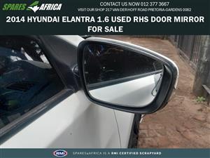 2014 HYUNDAI ELANTRA USED RHS (RIGHT) DOOR MIRROR 