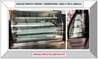 CHILLED DISPLAY FRIDGE WITH TEMPERED GLASS.  MONTEFRESCA
