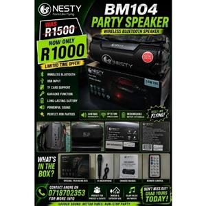 Awesome Nesty Bluetooth speaker  Bm104 for sale still like new