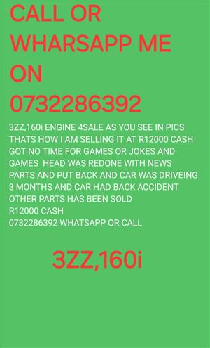 TOYOTA COROLLA AND RUN 3ZZ,160i ENGINE 4SALE