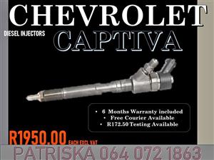 Chevrolet Captiva diesel injectors for sale on same day service