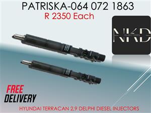 HYUNAI TERRACAN 2,9 DELHI DIESEL INJECTORS FOR SALE
