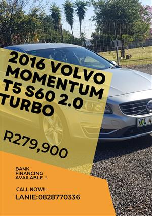 2016 Volvo T5 Momentum S60 2.0 Turbo A/T