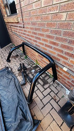 Ford Ranger Black Roll Bar and Soft Tonneau cover kit for a pickup truck