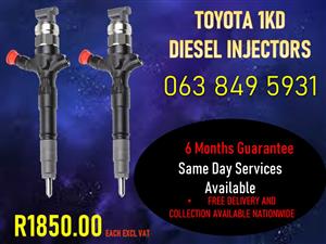 TOYOTA 1KD DIESEL INJECTORS 