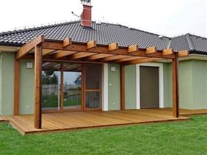 Pergola structures and decking 