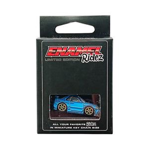 Nissan GT-R R34 Blue - Die-Cast Enamel Keychain