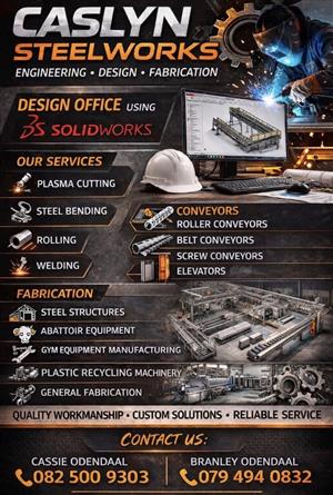 Manufacturing of conveyers, rollers, design