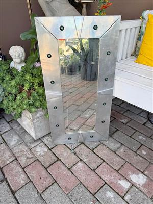Metal framed mirror