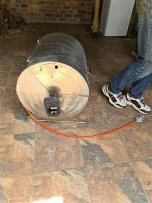 Gas rotiserie braai