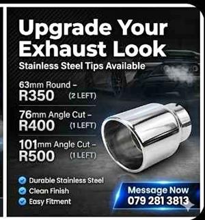 EXHAUST TIPS (63mm / 76mm / 101mm – angle and round cuts)