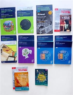 Grade 7 and 10 full set optimi (impaq) textbooks + facilitors guide
