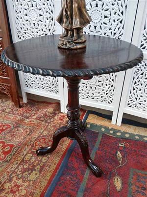 Classic Dark Wood Pedestal Table