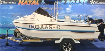 COBRA CAT 525 ON TRAILER 2 X 70 HP SUZUKI 4 STROKE 
