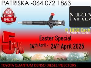 TOYOTA DIESEL INJECTORS FOR SALE ON EASTER WEEK SPECIALS 