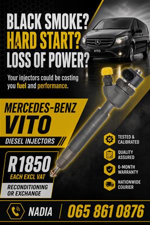 VITO MERCEDES BENZ DIESEL INJECTORS FOR SALE OR RECON