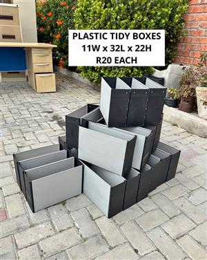 PLASTIC TIDY FILING BOXES